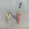 Creative and exquisite keychain cartoon key accessory for the Year of the Rabbit, three-dimensional rabbit acrylic pendant details Picture